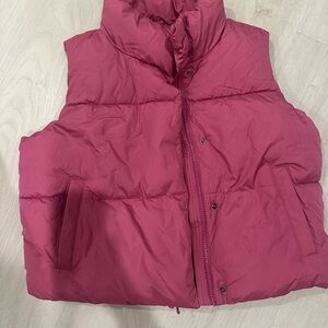 Old Navy Fuchsia Puffer Vest